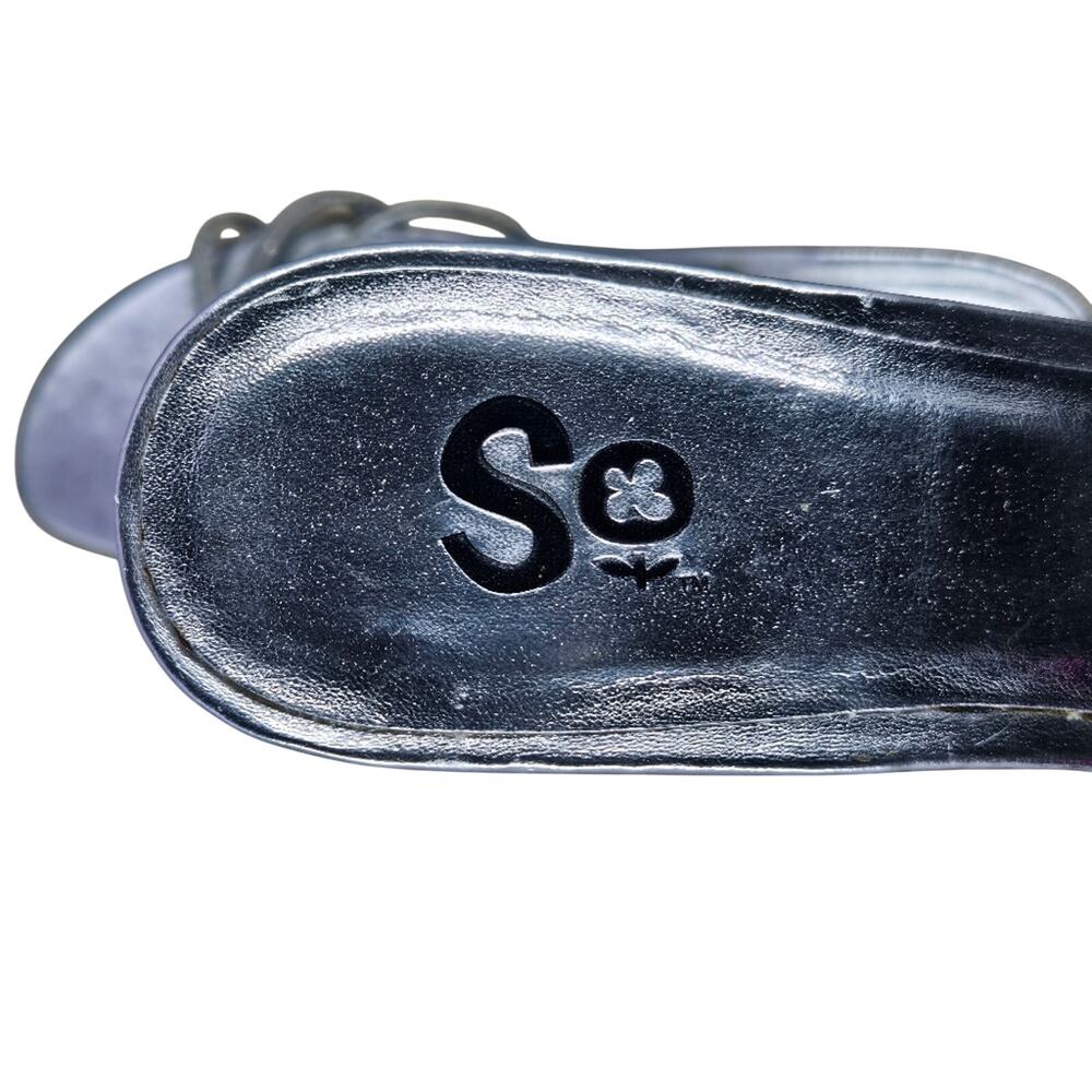 SO 8M Silver Strappy Sandals - Picture 8 of 9
